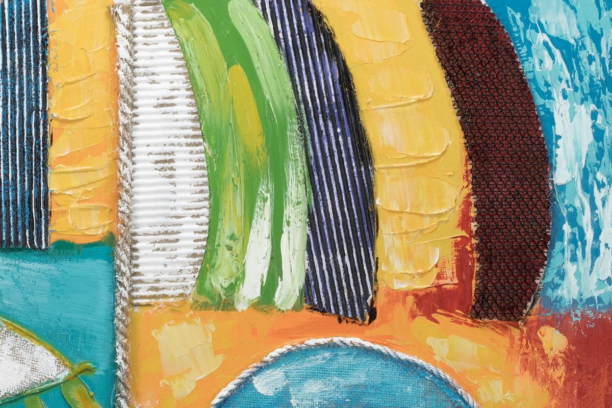 ACRYLBILD HANDGEMALT 80/80 cm - Multicolor, Holz/Textil (80/80cm) - KUNSTLOFT
