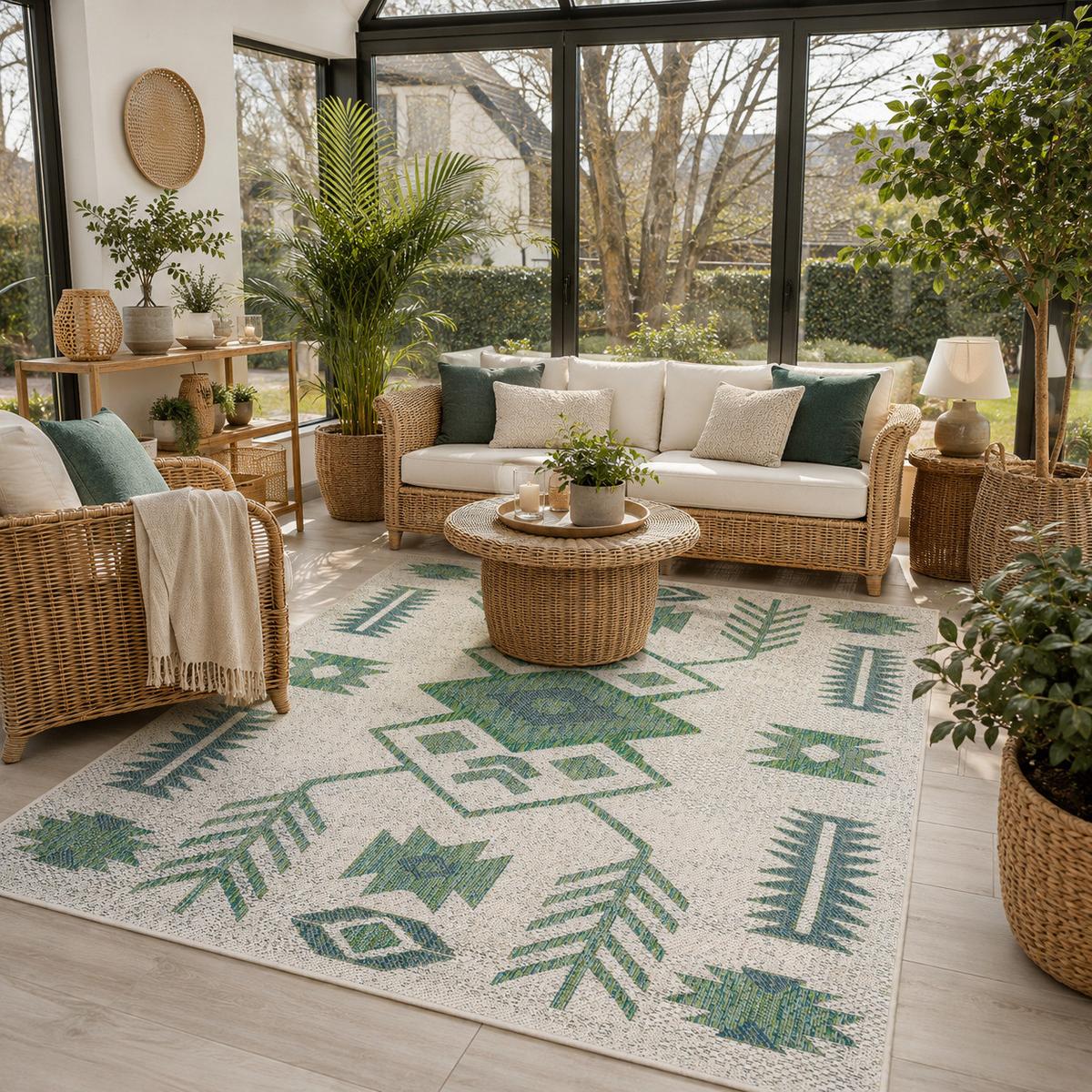 IN- UND OUTDOOR TEPPICH CARPETTO - Creme, Textil (133/190cm) - Pergamon