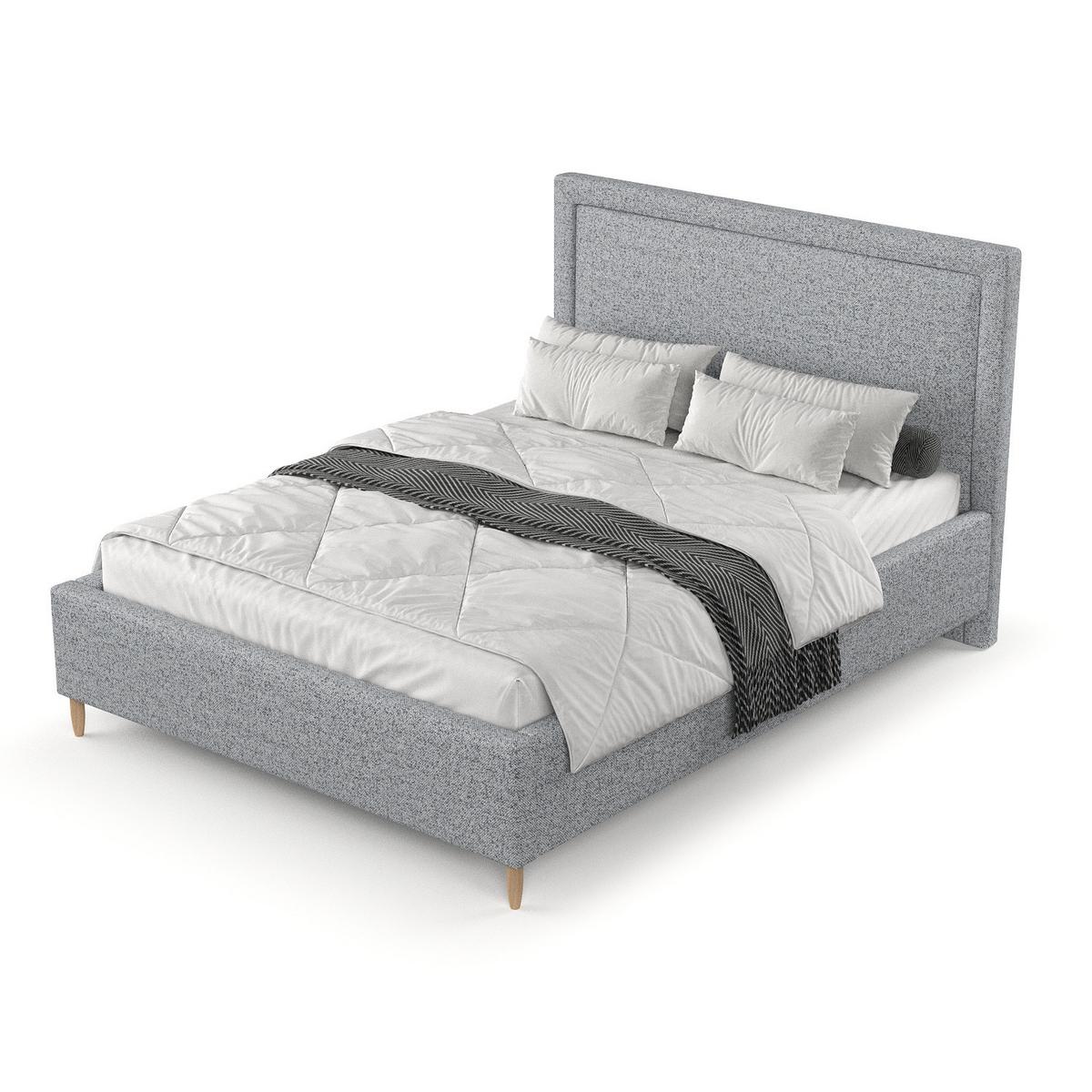 POLSTERBETT Vega 140/200 cm Grau im Riva Stoff - Naturfarben/Grau, Holz/Holzwerkstoff (140/200cm) - AltaBeds