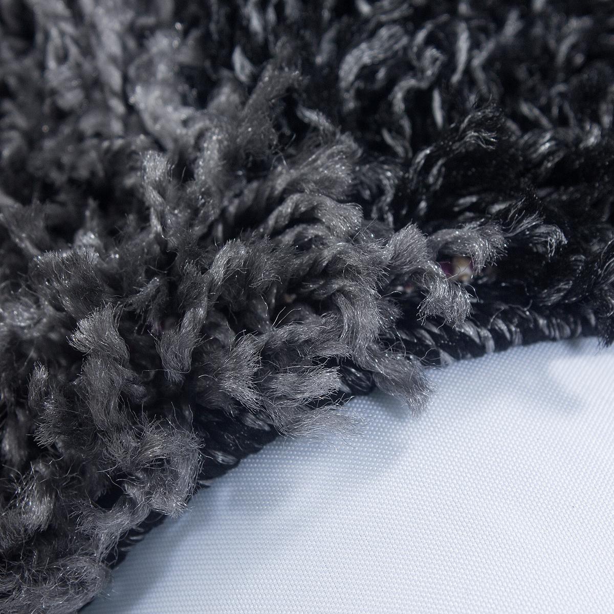 TEPPICH Hochflor RHEIN in Schwarz, kariert, 120 x 170 cm - Schwarz, Textil (170/120cm) - KADIMA DESIGN