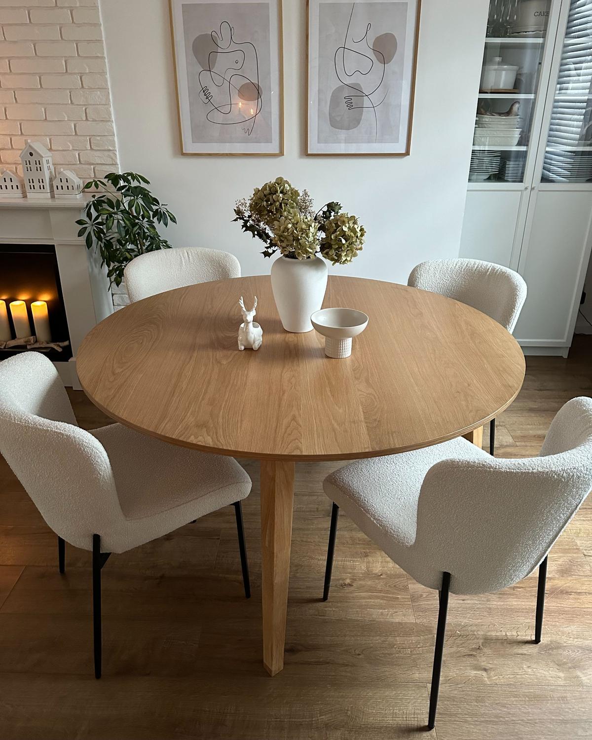 ESSTISCH Helle Eiche 140/140 cm Huntley - Hellbraun, Holzwerkstoff (140/140/75cm) - Beliani