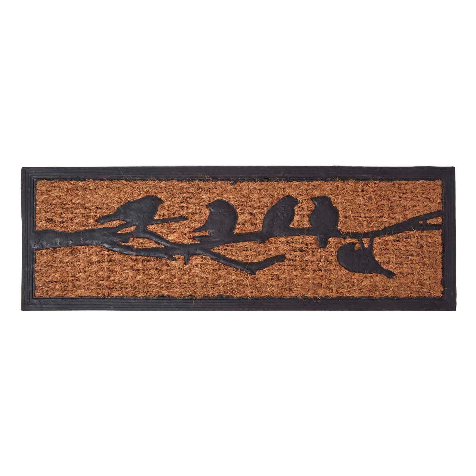 FUSSMATTE Vögel, Kokos & Gummi 25/75 cm - Naturfarben, Naturmaterialien (75/25cm) - Homescapes