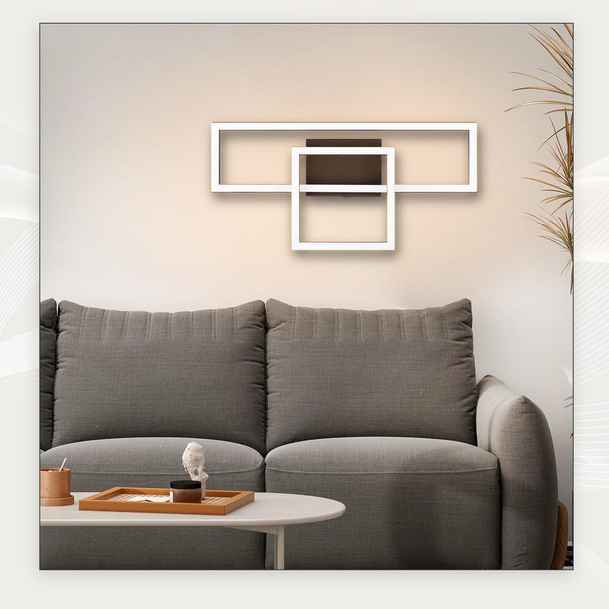 LED-DECKENLEUCHTE Maiden 20/42/7cm - Schwarz, Metall (42/20/7cm) - Nettlife