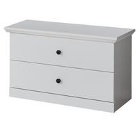 GARDEROBENBANK weiß 81 x 49 cm, Sitzbank mit Schubkästen - Silberfarben/Weiß, Holzwerkstoff/Metall (81/49/41cm) - Top.Furn