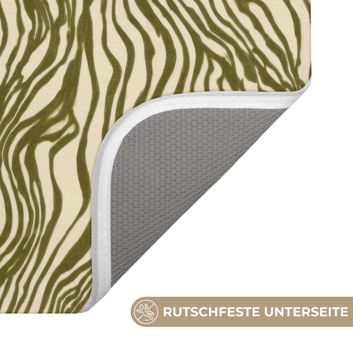 BADEMATTE Abstrakt - Marmor - Grün 60x90 cm - Dunkelgrün, Textil (60/90cm) - OnlyWow