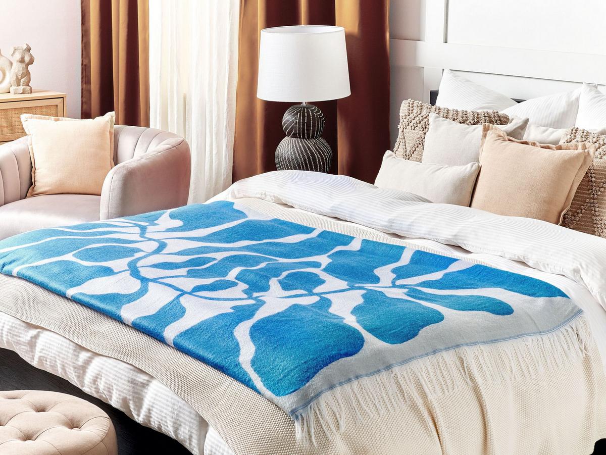 DECKE Blau Kihun 130/170 cm - Blau, Textil (130/170cm) - Beliani