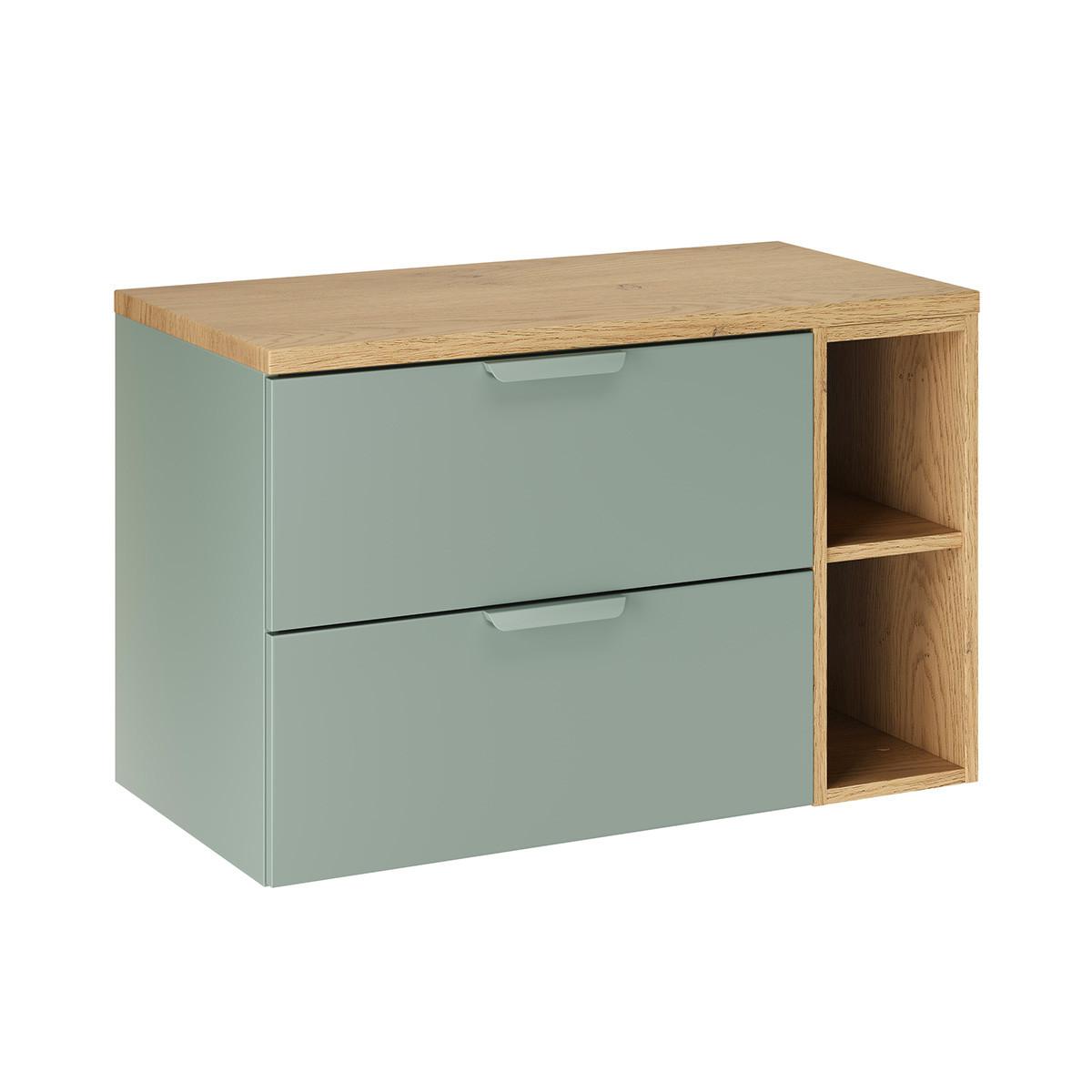 WASCHTISCHUNTERSCHRANK 80.6cm Oria 2er-Set Grün - Grün, Holzwerkstoff (80.6/50/46.5cm) - Petits-meubles