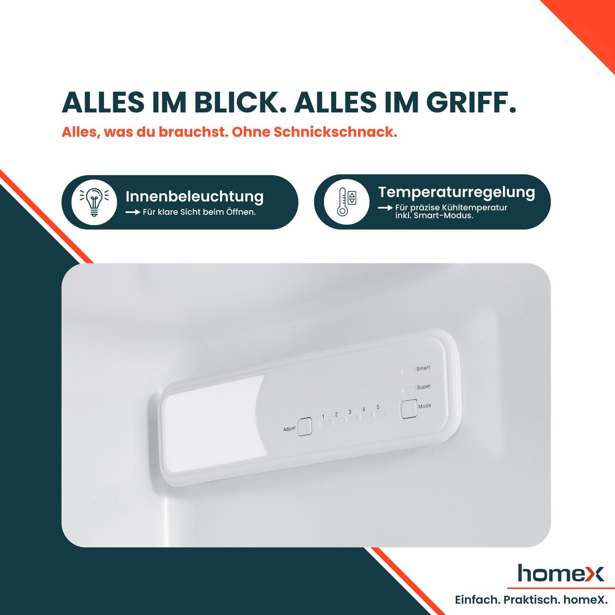 KÜHLSCHRANK Einbau, ohne Gefrierfach, 122cm Nische, 199 Liter, Schlepptürtechnik, 39 dB, CB1991E - Weiß, Glas/Kunststoff (54/123/54cm) - homeX