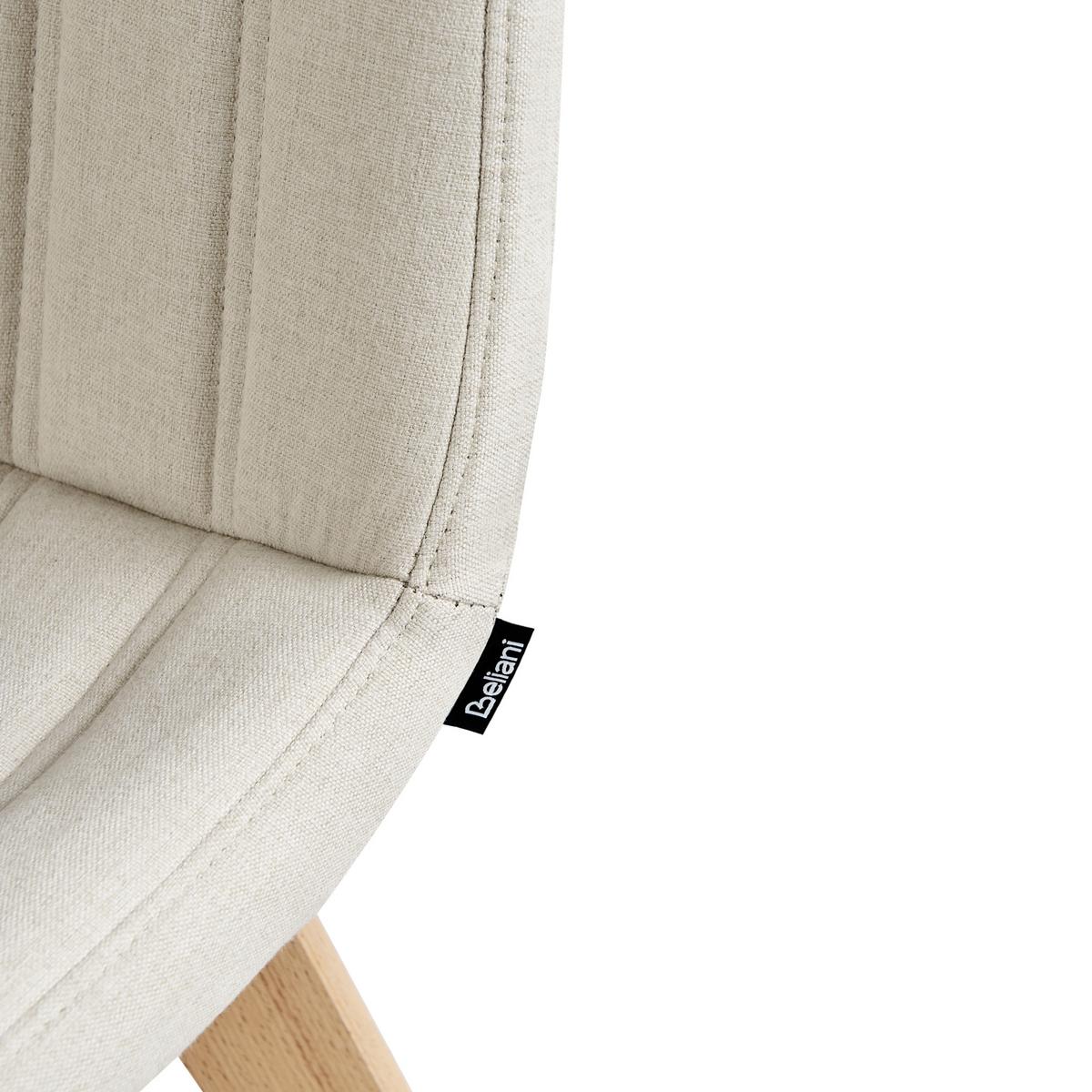 ESSZIMMERSTUHL 2er-Set Stoff Cremeweiß Calgary - Weiß, Textil (48/86/56cm) - Beliani