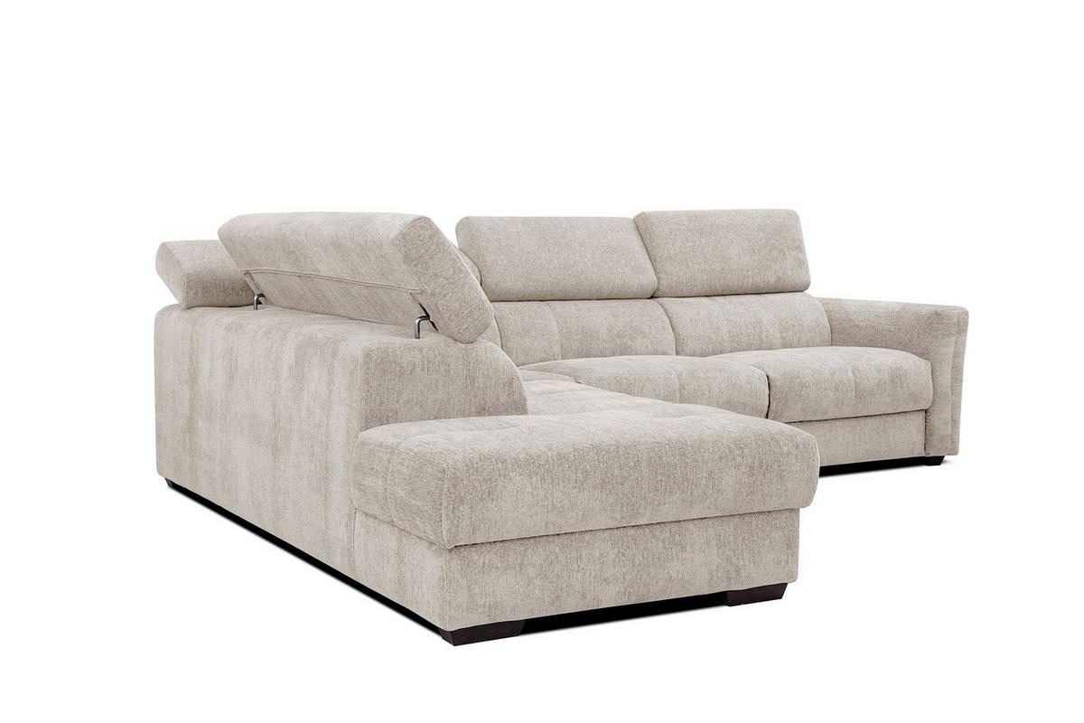 ECKSOFA CALVERA 5-Sitzer, ecru - Ecru, Holzwerkstoff/Textil (239/298cm) - Wozimo