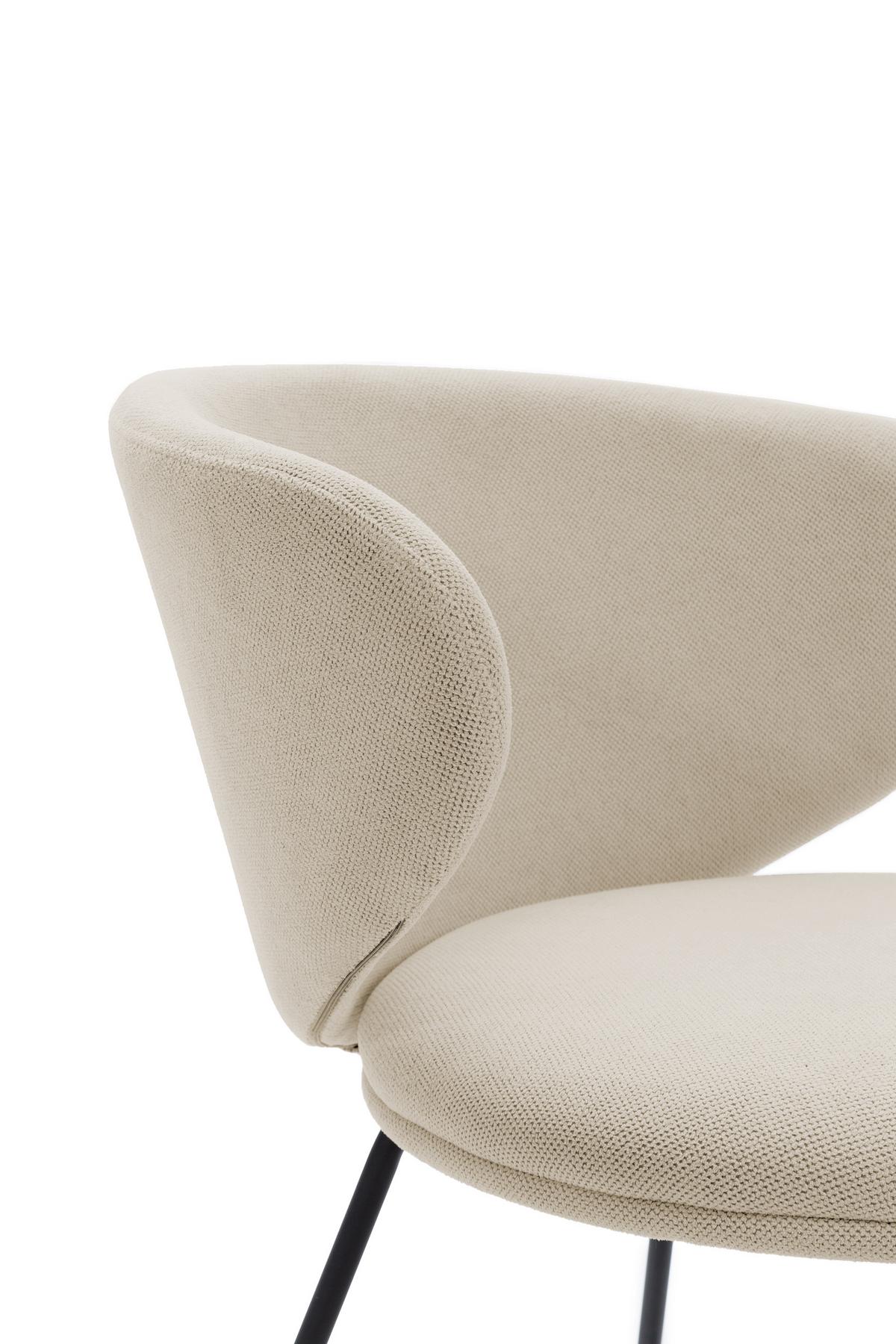 ESSZIMMERSTUHL Rush Beige 60/58/51 cm 2er-Set - Beige, Textil (58/51/60cm) - Calicosy