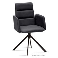 ARMLEHNSTUHL (6er-Set) Duana 52x92x60 Schwarz/Anthrazit - Anthrazit/Schwarz, Kunststoff (60/92/52cm) - 58aufmkessel
