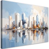 LEINWANDBILD Städte & Architektur 30x20cm - Blau, Textil (30/20cm) - Feeby