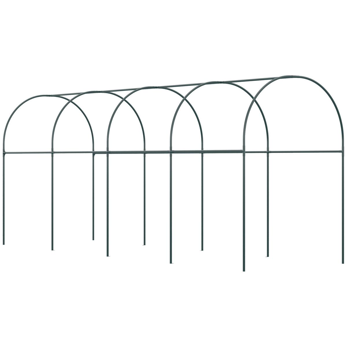TOMATENGEWÄCHSHAUS, Winddichtes Foliengewächshaus, für Garten Balkon, Stahl, PE, Weiß - Weiß, Kunststoff/Metall (120/170/400cm) - Outsunny