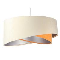 HÄNGELEUCHTE Silber 50/23 cm - Silberfarben, Kunststoff (50/1/23cm) - ONZENO