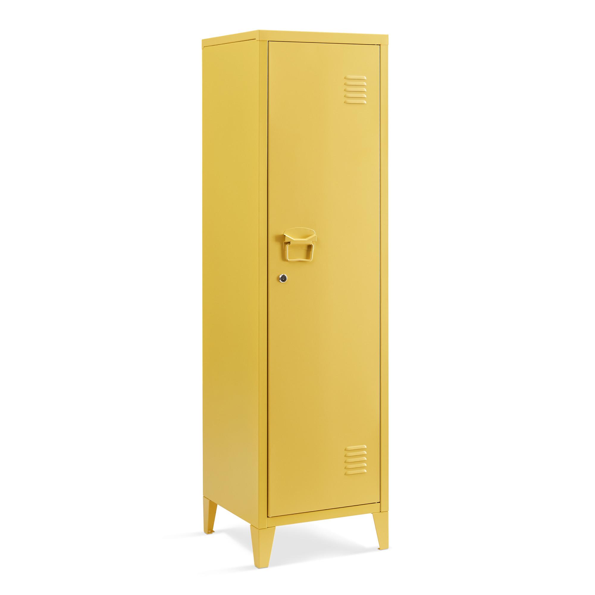 EINZELSPIND Kurikka - Gelb, Metall (38/137/38cm) - [en.casa]