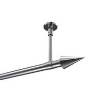 GARDINENSTANGE Sonette Savio 180 cm, 1-läufig, 20 mm Ø Chrom - Chromfarben, Metall (180cm) - INTERDECO