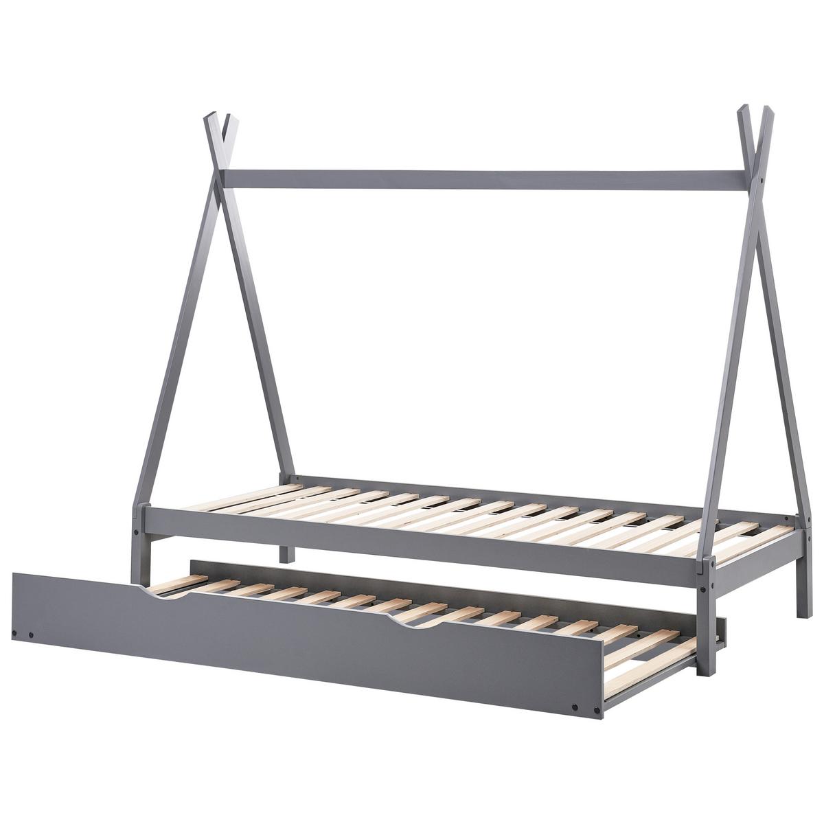 KINDERBETT 90x200 cm Grau Talmontiers - Grau, Holz (90/200cm) - Beliani