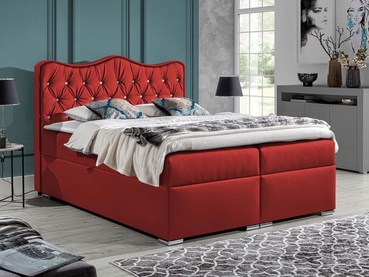 BOXBETT Sultan - H3 - Rot, Holz (160/200cm) - MIRJAN24