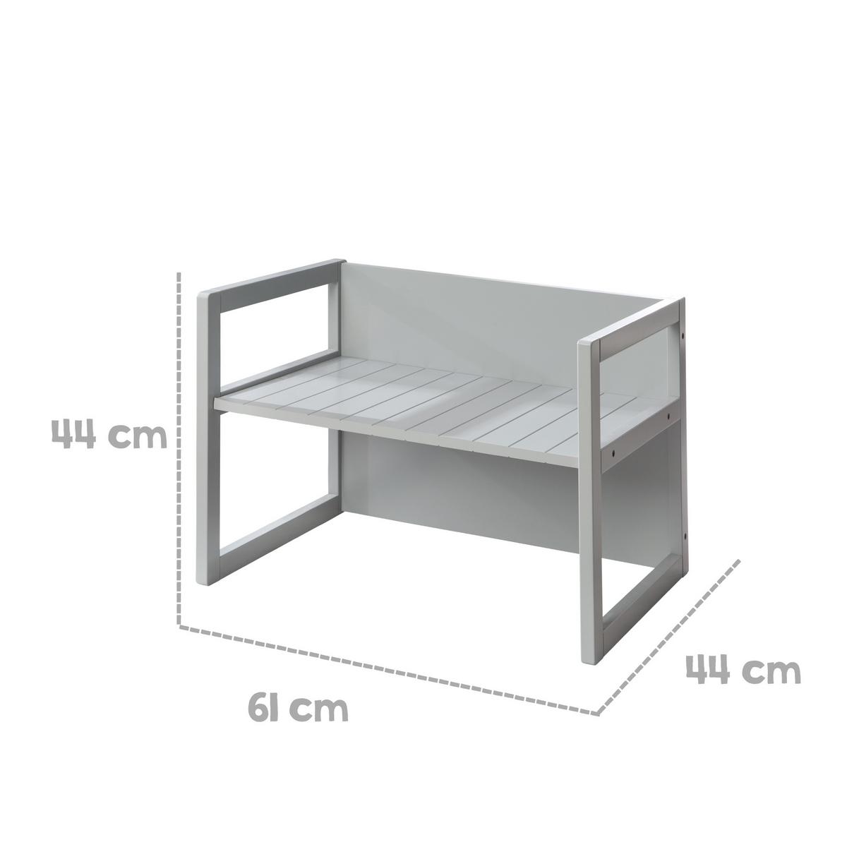 KINDERSITZGRUPPE - Grau, Holzwerkstoff (57/30/44cm) - Roba