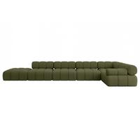 ECKSOFA modulares Sofa Felto-L3 - 475x190x70 cm Grün Bouclé - Grün, Holzwerkstoff/Textil (475/190cm) - ALTDECOR
