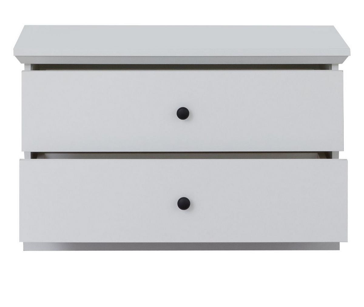 GARDEROBENBANK weiß 81 x 49 cm, Sitzbank mit Schubkästen - Silberfarben/Weiß, Holzwerkstoff/Metall (81/49/41cm) - Top.Furn