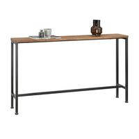 KONSOLENTISCH Schmal, Vintage Metall Flurtisch, 120x65x20cm - Braun, Holzwerkstoff/Metall (20/120/65cm) - SoBuy
