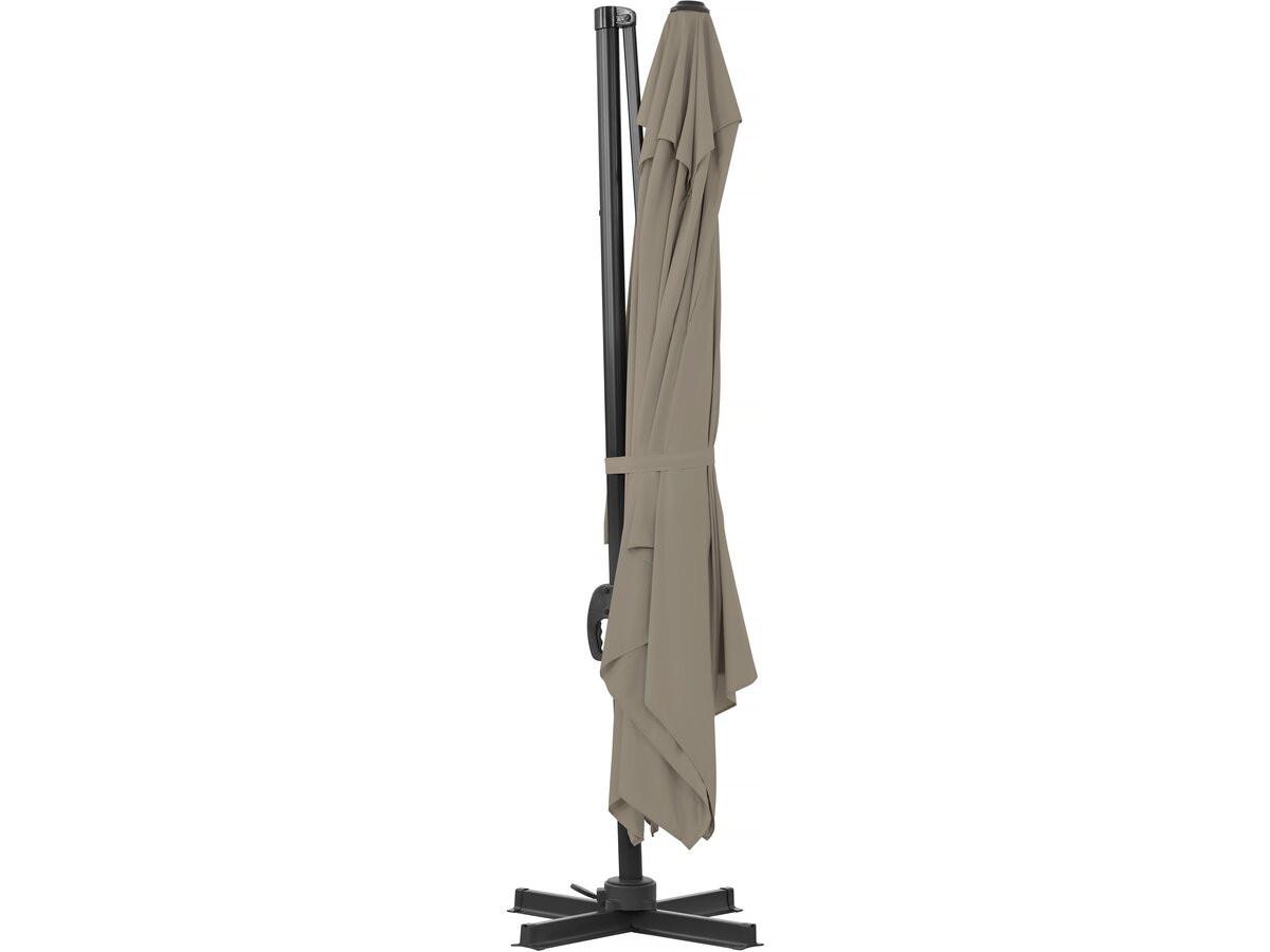 SONNENSCHIRM sky 4 Taupe - Taupe, Metall (278/370cm) - Habitat Garten