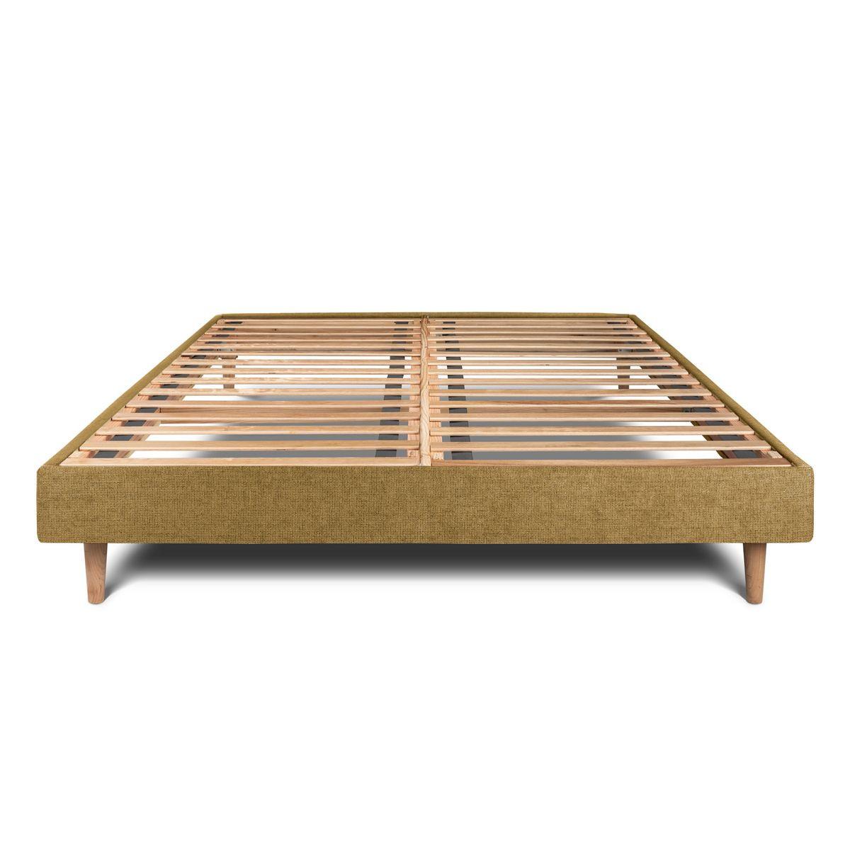 LATTENROST – Stoff – Im Bausatz - 135 x 190 cm - Beige/Gelb, Karton/Holz (135/190cm) - Sommeil de Plomb