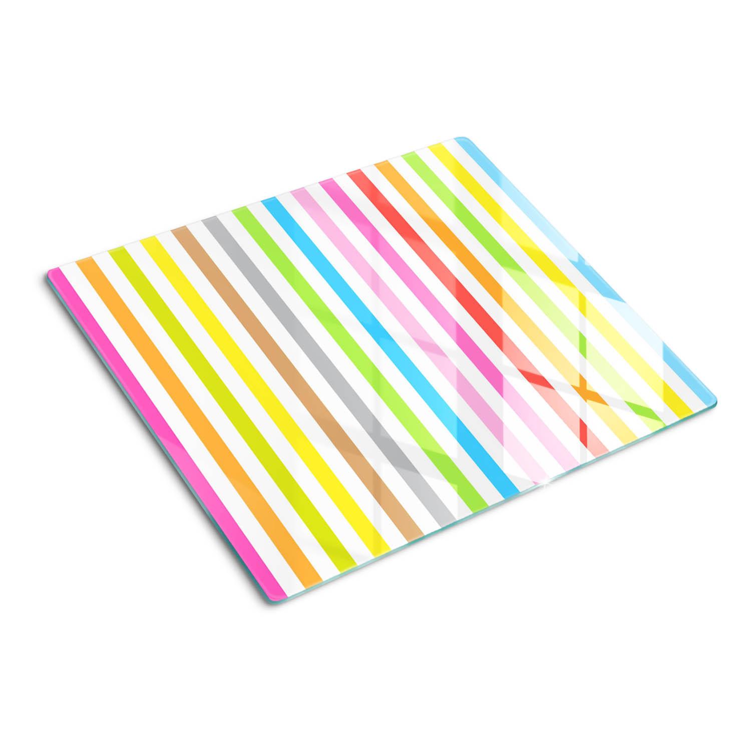 GLASPLATTE 60x52 cm Farbige Streifen - Multicolor, Glas (60/0.4/52cm) - TULUP