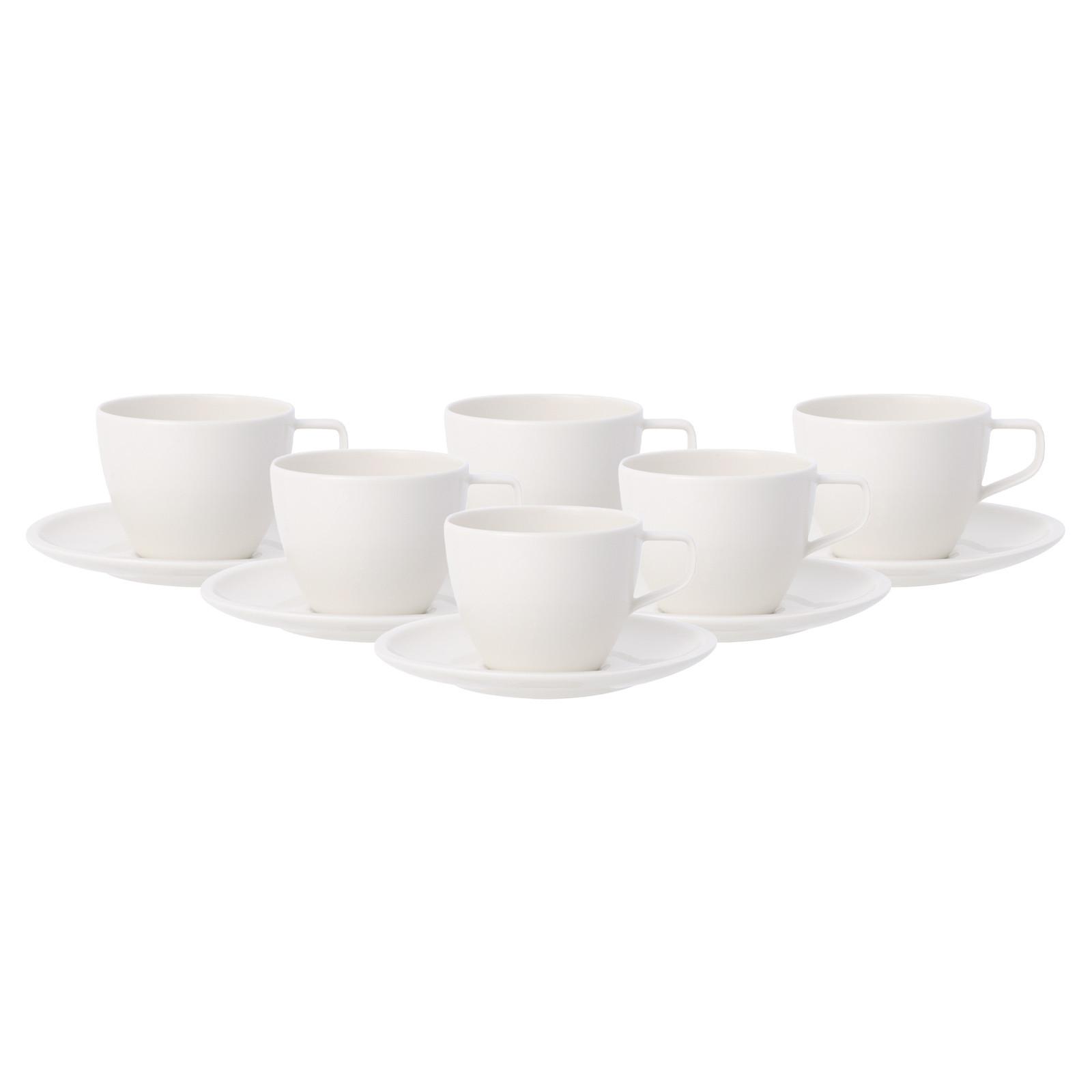 KAFFEETASSEN MIT UNTERTASSEN Artesano Original weiß 250 ml 6er Set - Weiß, Keramik (2/2/2cm) - Villeroy & Boch