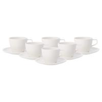 KAFFEETASSEN MIT UNTERTASSEN Artesano Original weiß 250 ml 6er Set - Weiß, Keramik (2/2/2cm) - Villeroy & Boch
