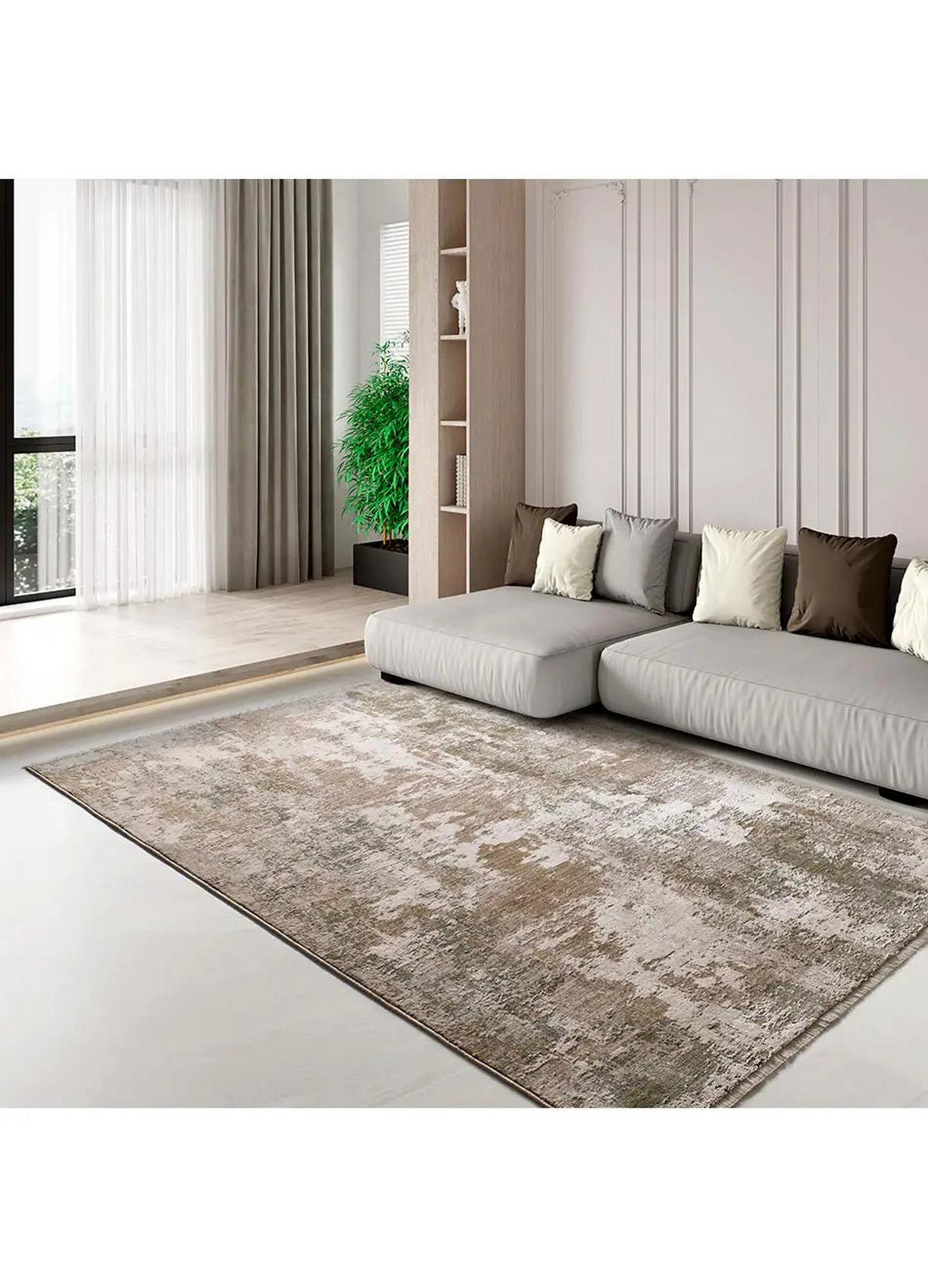 KURZFLORTEPPICH Beige / Grün Ona 200/290 cm - Beige/Grün, Textil (200/290cm) - Atticgo