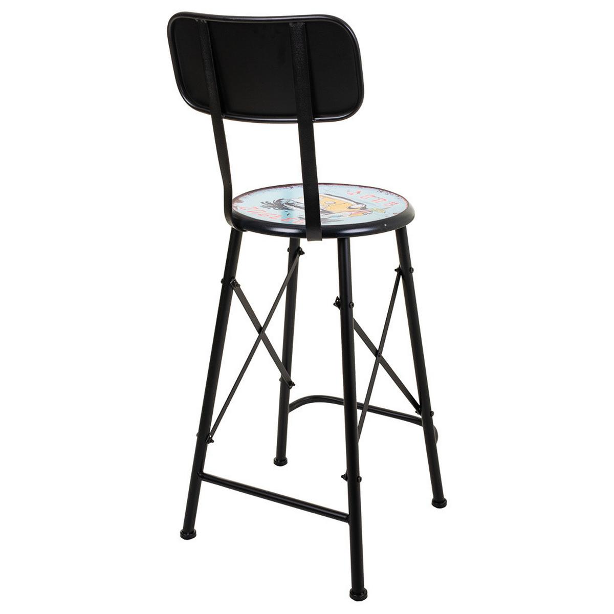 BARHOCKER aus Metall, schwarz, 46x100x40cm - Schwarz, Metall (46/100/40cm) - Wanderlust