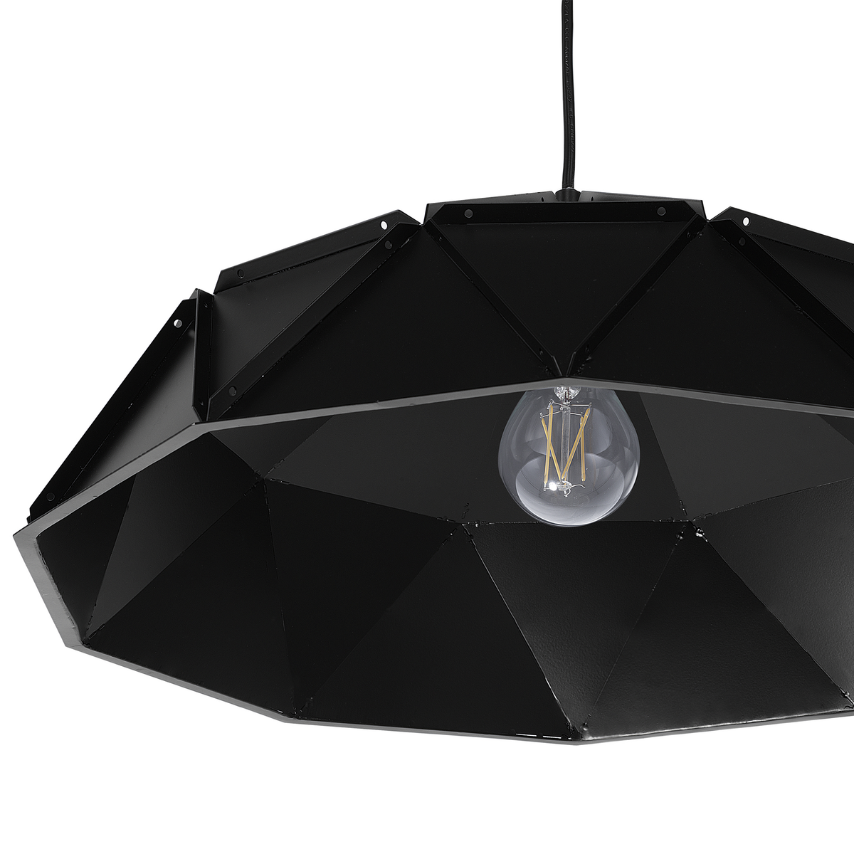 HÄNGELEUCHTE Senia 45/45/120 cm - Schwarz, Metall (45/45/120cm) - Beliani