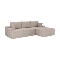 SOFA Coredo taupe Cord - Taupe, Textil (250/155cm) - Juskys