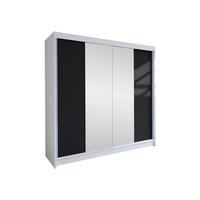 SCHWEBETÜRENSCHRANK Talin II - Silberfarben/Multicolor, Holzwerkstoff/Metall (180/215/58cm) - MIRJAN24
