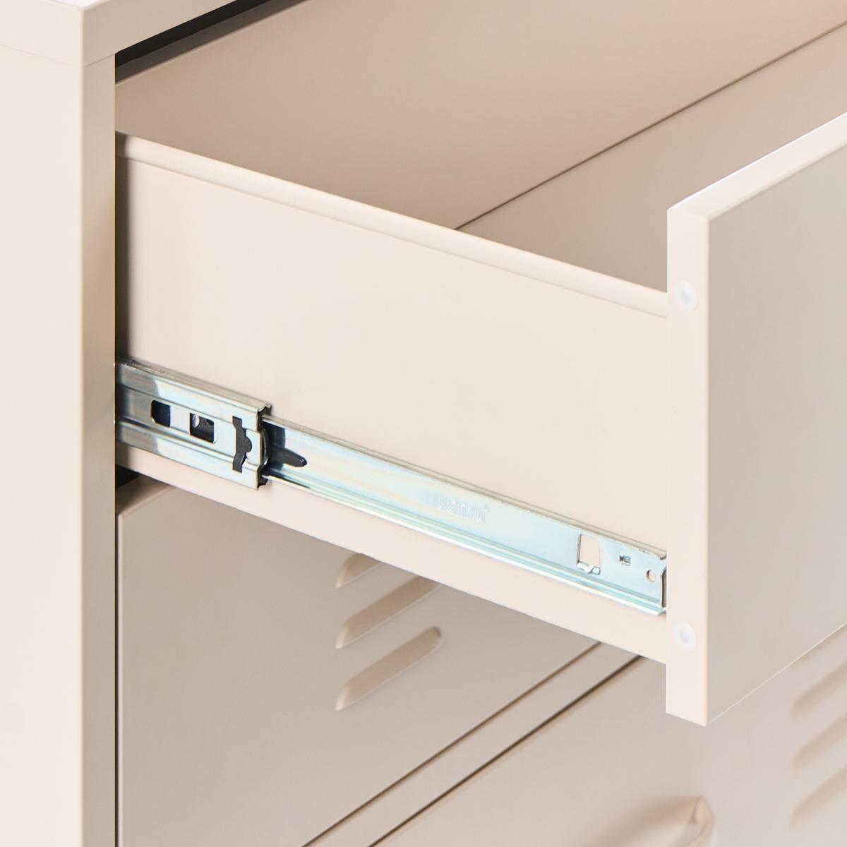 KOMMODE Metall Beige Enago - Beige, Metall (80/102/40cm) - Beliani