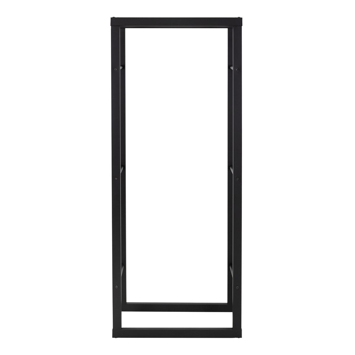 KAMINHOLZREGAL 60x150x25 cm rechteckig Schwarz aus Metall Innen/Außen - Schwarz, Metall (25/150/60cm) - ML-DESIGN