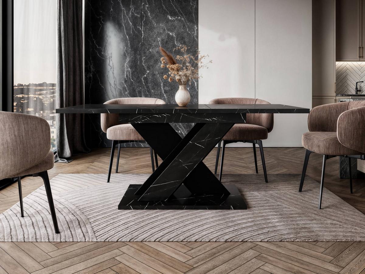 ESSTISCH Toxx 160 - Schwarz, Holzwerkstoff (80/120/75cm) - MIRJAN24