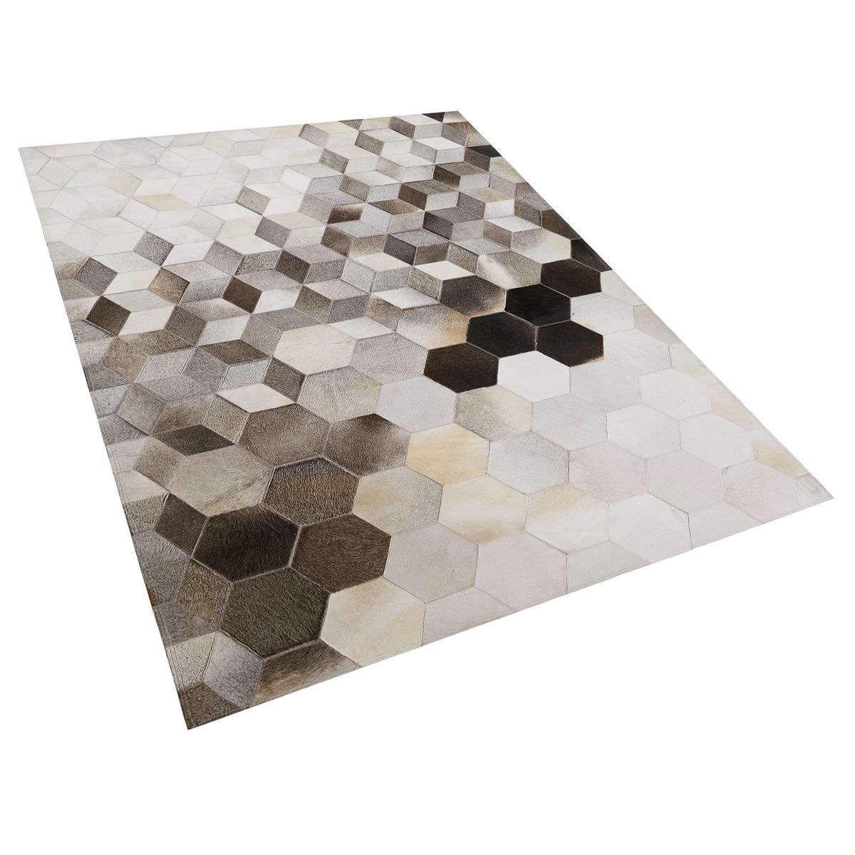 KURZFLOR-TEPPICH Sason 230/160 cm - Beige, Fell (160/230cm) - Beliani