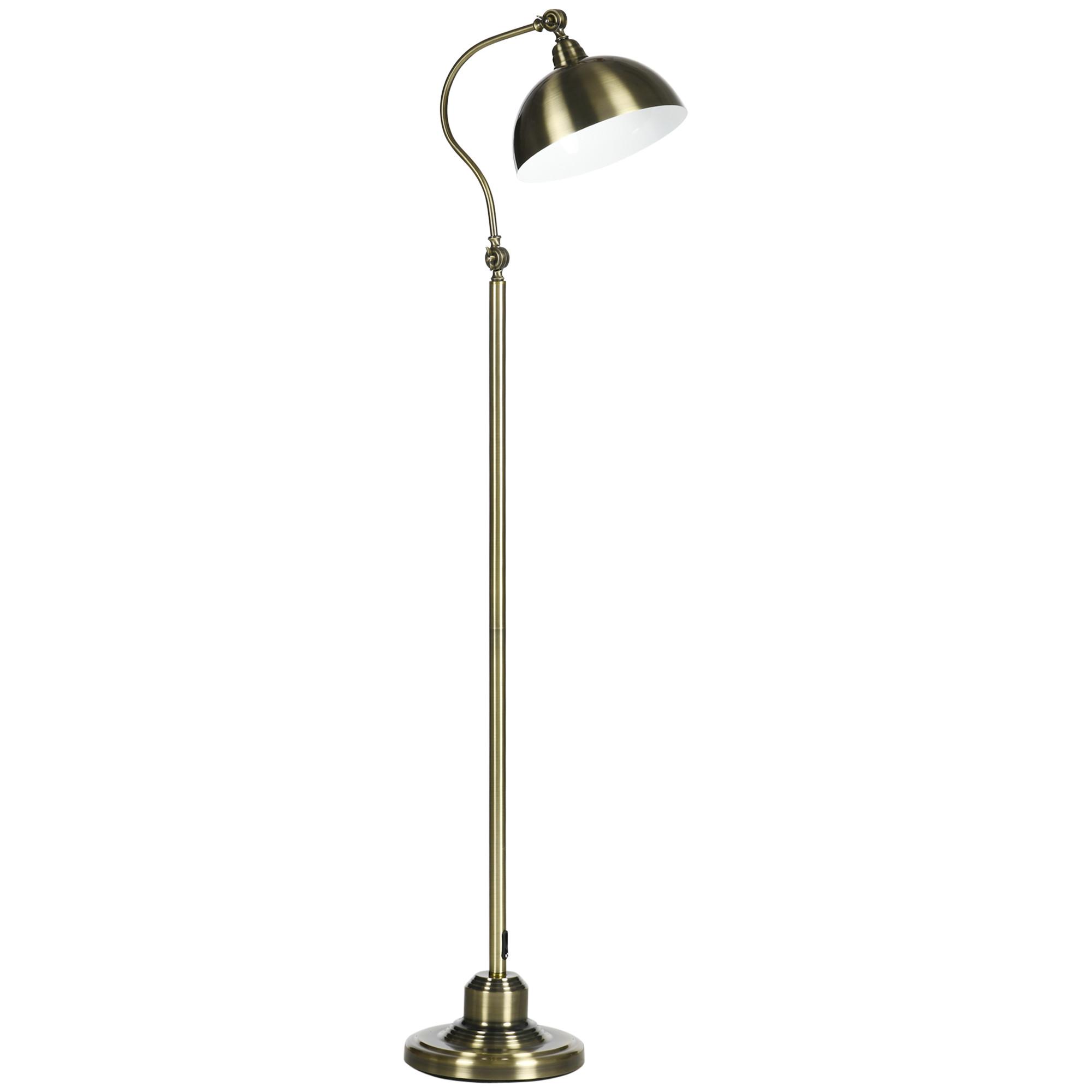 STEHLAMPE mit E27 Fassung, Schlafzimmer - Bronzefarben, Metall (42/25.5/152cm) - HOMCOM