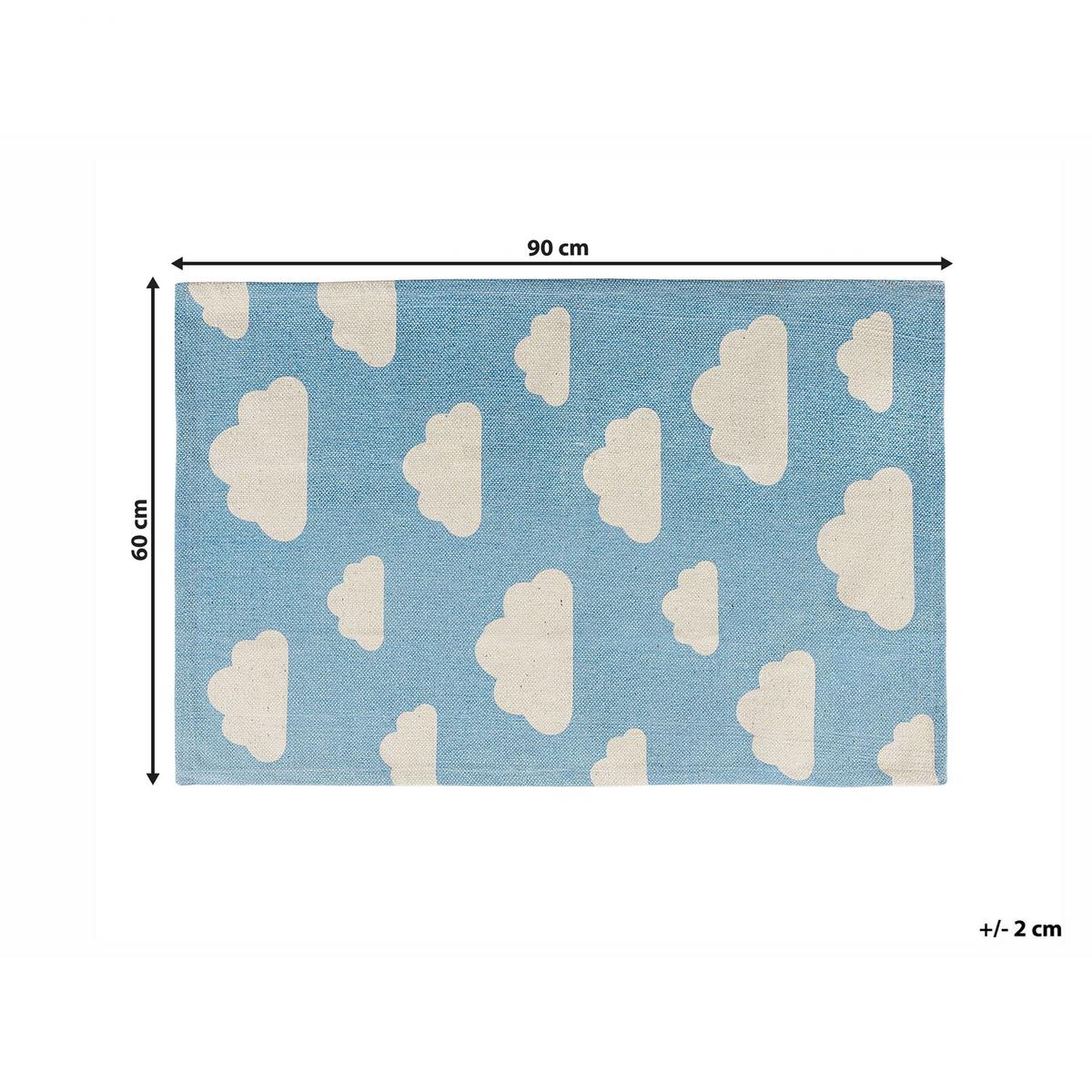 KINDERTEPPICH Gwalijar 90/60 cm - Blau, Textil (60/90cm) - Beliani