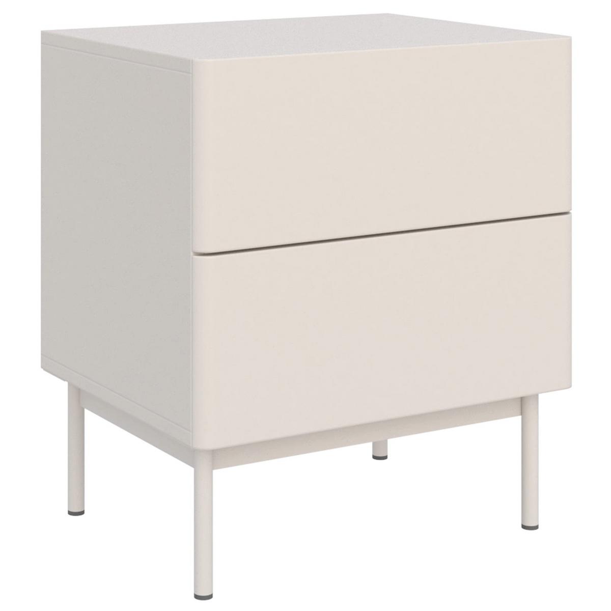 NACHTTISCH Olio 2 Schubladen Kaschmir 50 cm - Kaschmir, Holzwerkstoff/Metall (50/57.2/38.6cm) - Selsey