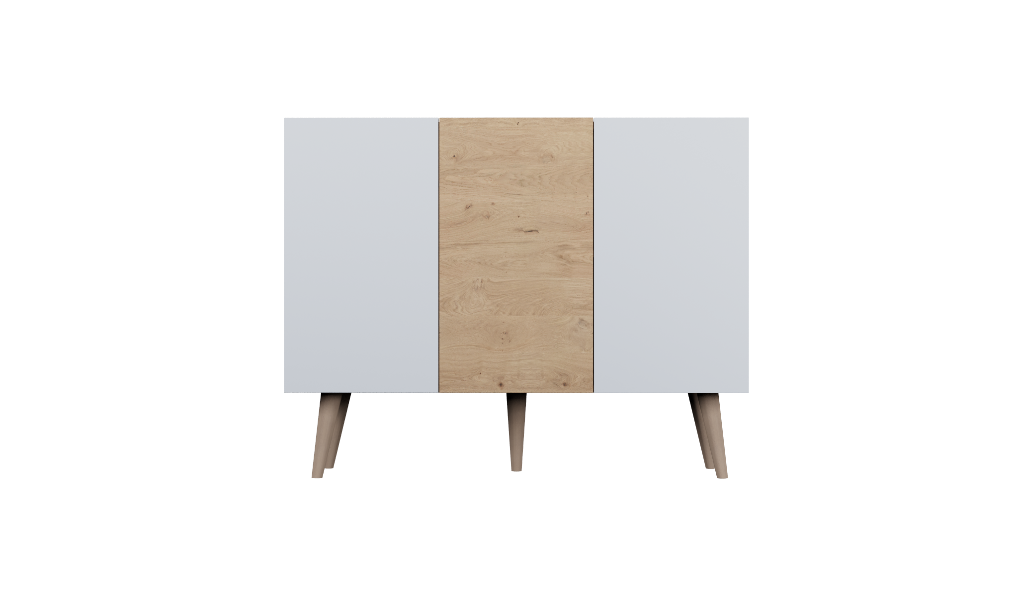 KOMMODE Toronto Weiß, Eiche 39,9/95,5/120 - Weiß, Holzwerkstoff (40/96/120cm) - RAUMHIRSCH FURNITURE