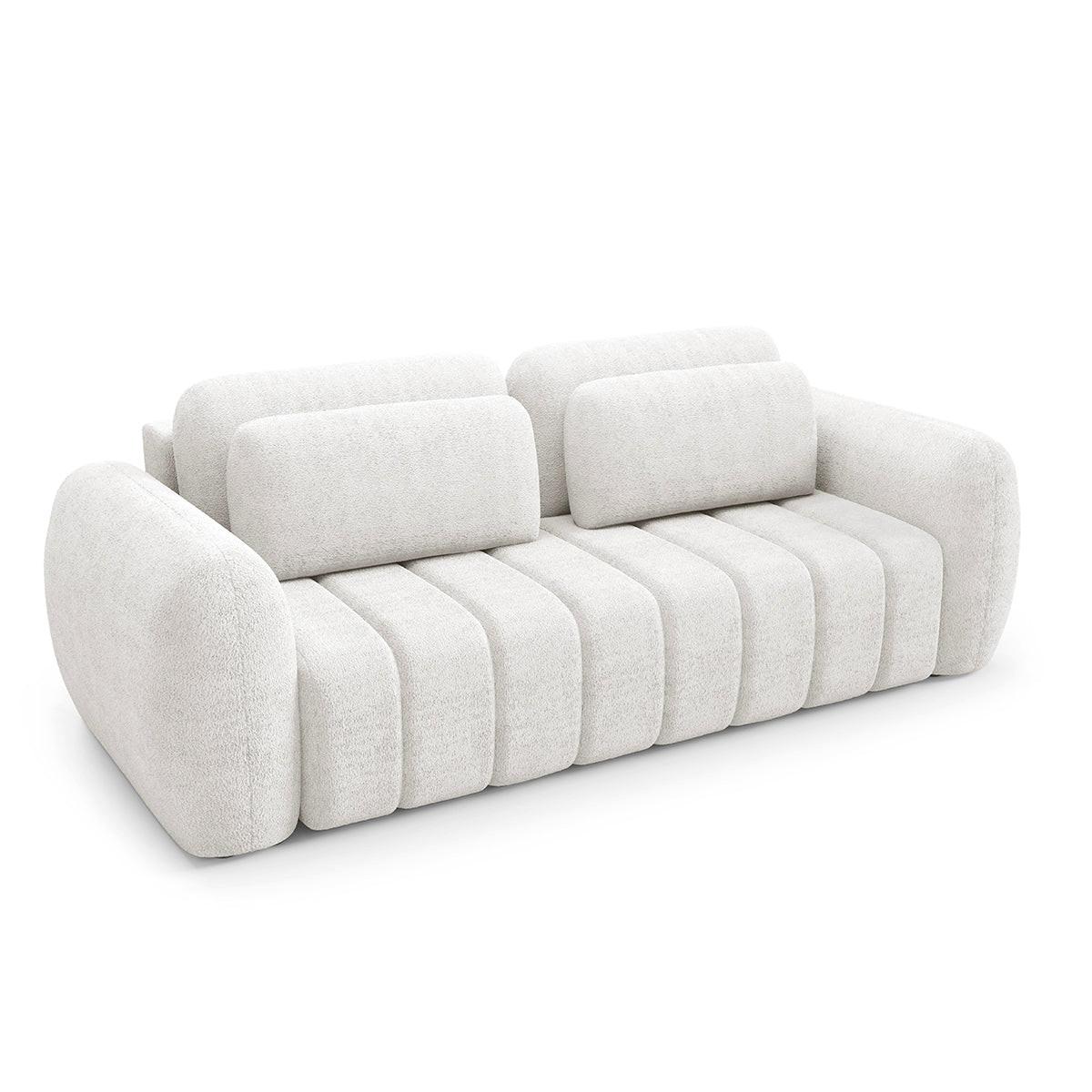 SOFA Cesar 3 Sitzplätze Weiß - Weiß, Holz (266/95/110cm) - Petits-meubles