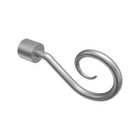 ENDSTÜCKE FÜR GARDINENSTANGEN / TELESKOPSTANGEN Helix 16/13 mm Ø Silbergrau, Packung 2 Stück - Silberfarben/Alufarben, Kunststoff (12.2/6.3/6.3cm) - INTERDECO