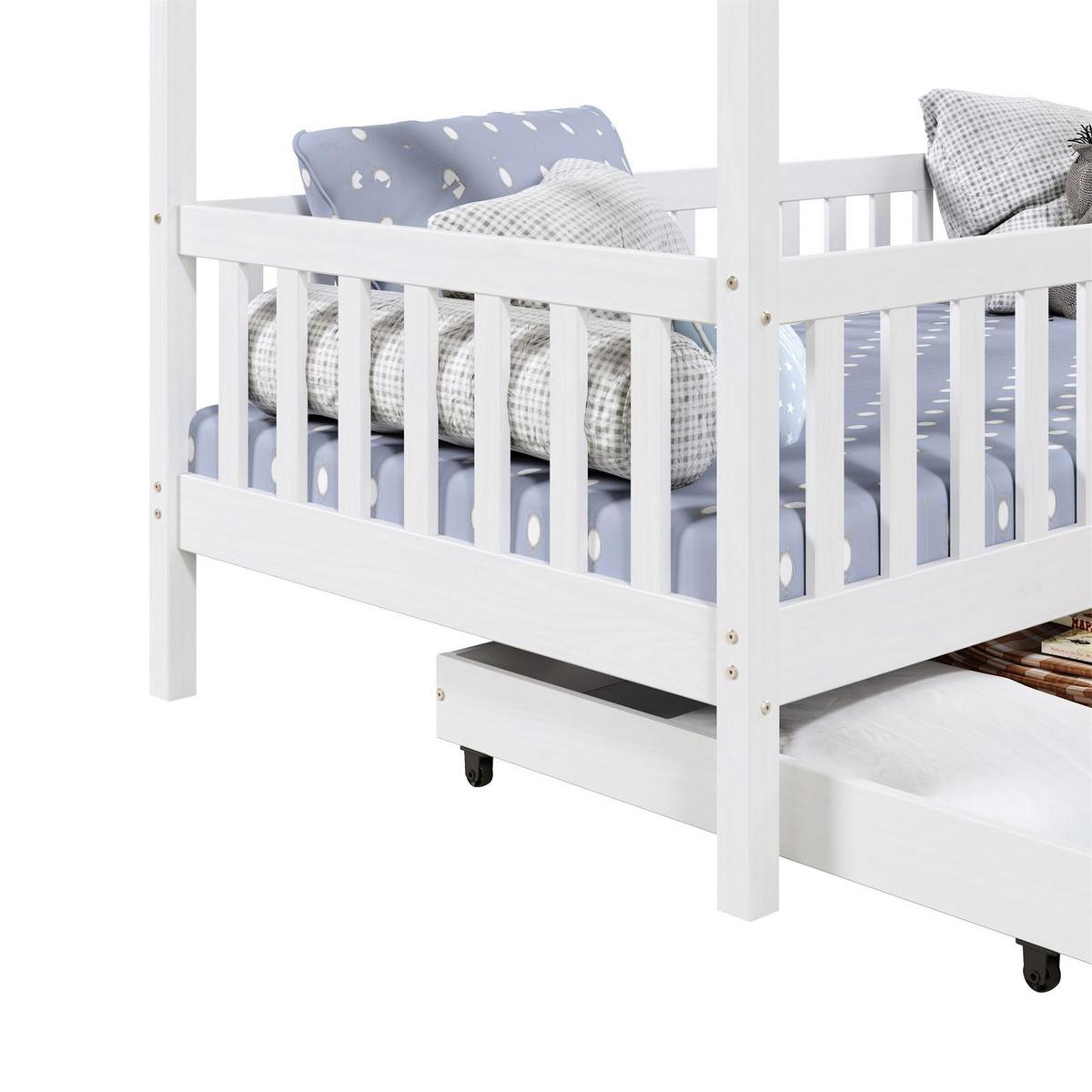 HAUSBETT ELEA 90X200 CM - Weiß, Holz (96/148/206cm) - IDIMEX