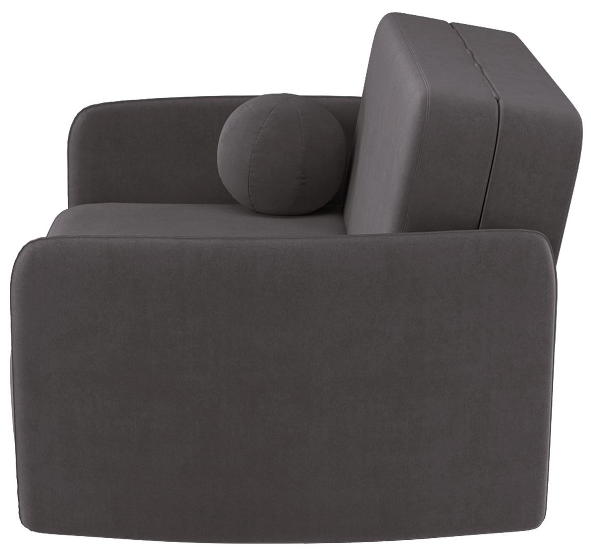 SCHLAFSOFA Paxi 145 cm - Graubraun/Schwarz, Textil/Metall (145/84/106cm) - Selsey