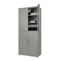 METALLSCHRANK 180/80/40 cm hellgrau abschließbar - Hellgrau, Metall (80/180/40cm) - Juskys
